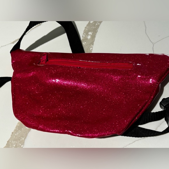 Fanny Pack Shiny Color Design Sparkle Pink Waist Bag For Women Men Kids - Picture 4 of 6